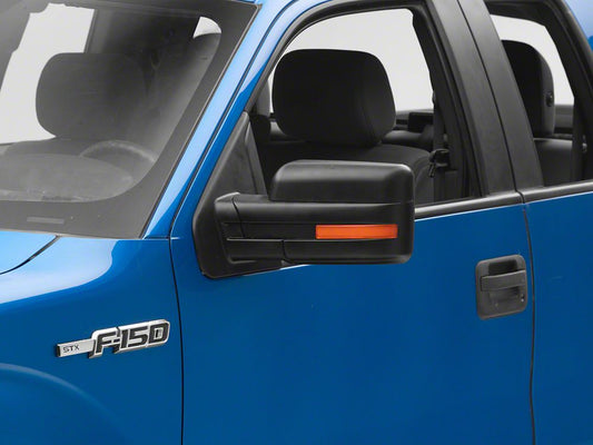 RedRock OE Style Powered Heated Mirror with Amber LED Turn Signal; Driver Side (07-14 F-150)