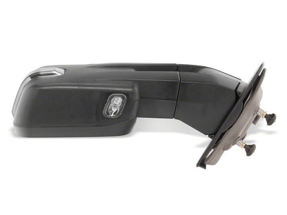 RedRock Powered Heated Towing Mirrors with Smoked Turn Signals; Textured Black (07-14 F-150)