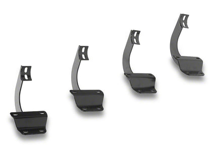 RedRock 3-Inch Side Step Bars; Black (15-25 F-150 SuperCab)