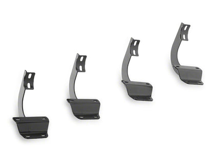 RedRock 4-Inch Oval Straight Side Step Bars; Black (15-25 F-150 SuperCab)
