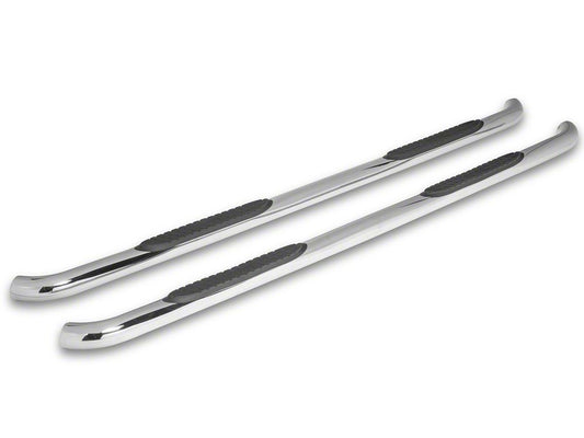 RedRock 3-Inch Side Step Bars; Stainless Steel (15-25 F-150 SuperCrew)