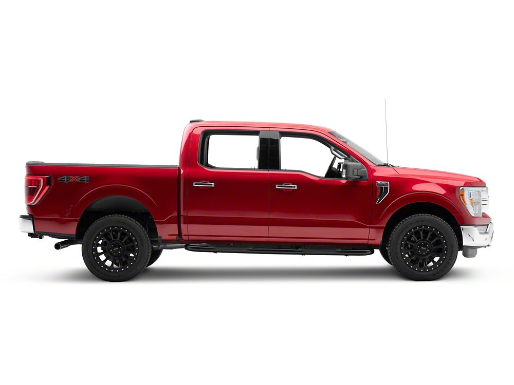 RedRock 3-Inch Side Step Bars; Black (15-25 F-150 SuperCrew)