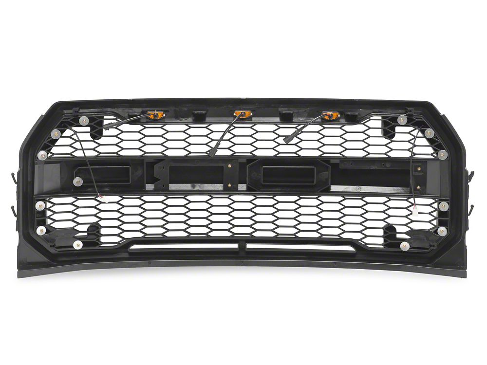 RedRock Mesh Upper Replacement Grille with LED Turn Signals and DRL (15-17 F-150, Excluding Raptor)