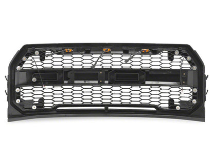 RedRock Mesh Upper Replacement Grille with LED Turn Signals and DRL (15-17 F-150, Excluding Raptor)