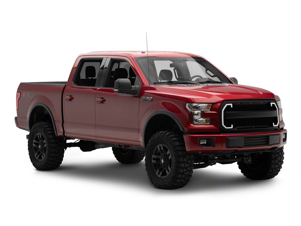 RedRock Mesh Upper Replacement Grille with LED Turn Signals and DRL (15-17 F-150, Excluding Raptor)