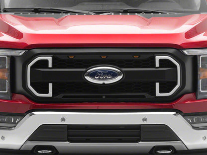 RedRock Upper Replacement Grille with LED DRL and Accent Lighting (21-23 F-150, Excluding Raptor)