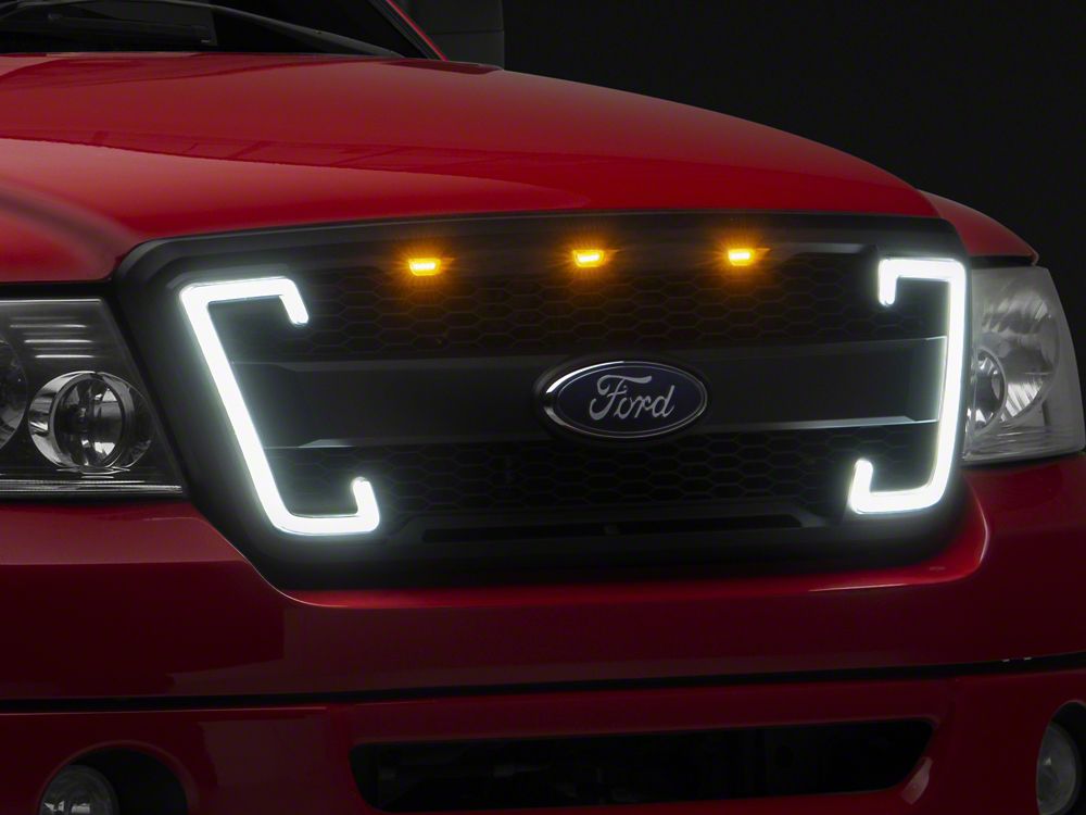 RedRock Baja Upper Replacement Grille with LED DRL and Sequential Turn Signals (04-08 F-150)