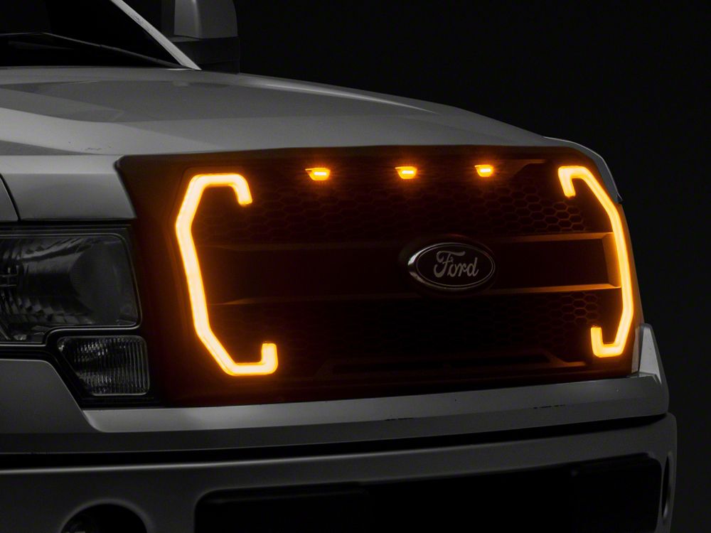 RedRock Baja Upper Replacement Grille with LED DRL and Sequential Turn Signals (09-14 F-150, Excluding Raptor)