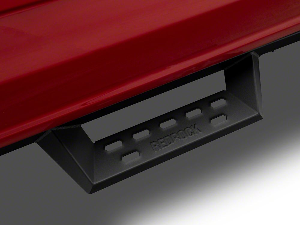 RedRock 4-Inch Drop TC1 Running Boards; Textured Black (15-25 F-150 SuperCrew)