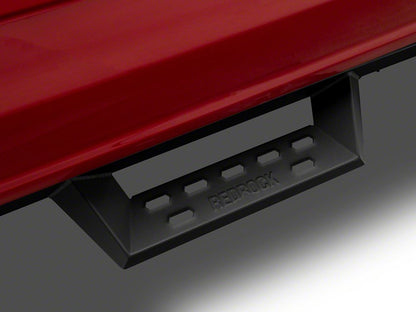 RedRock 4-Inch Drop TC1 Running Boards; Textured Black (15-25 F-150 SuperCrew)