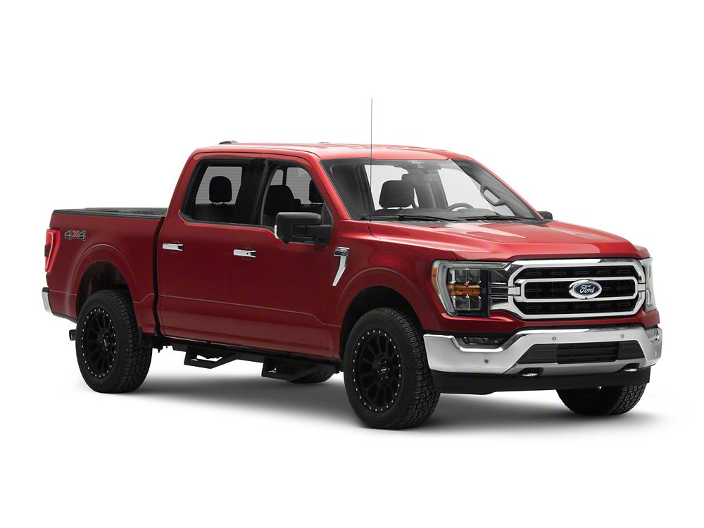 RedRock TC2 Drop Step Running Boards; Textured Black (15-25 F-150 SuperCrew)