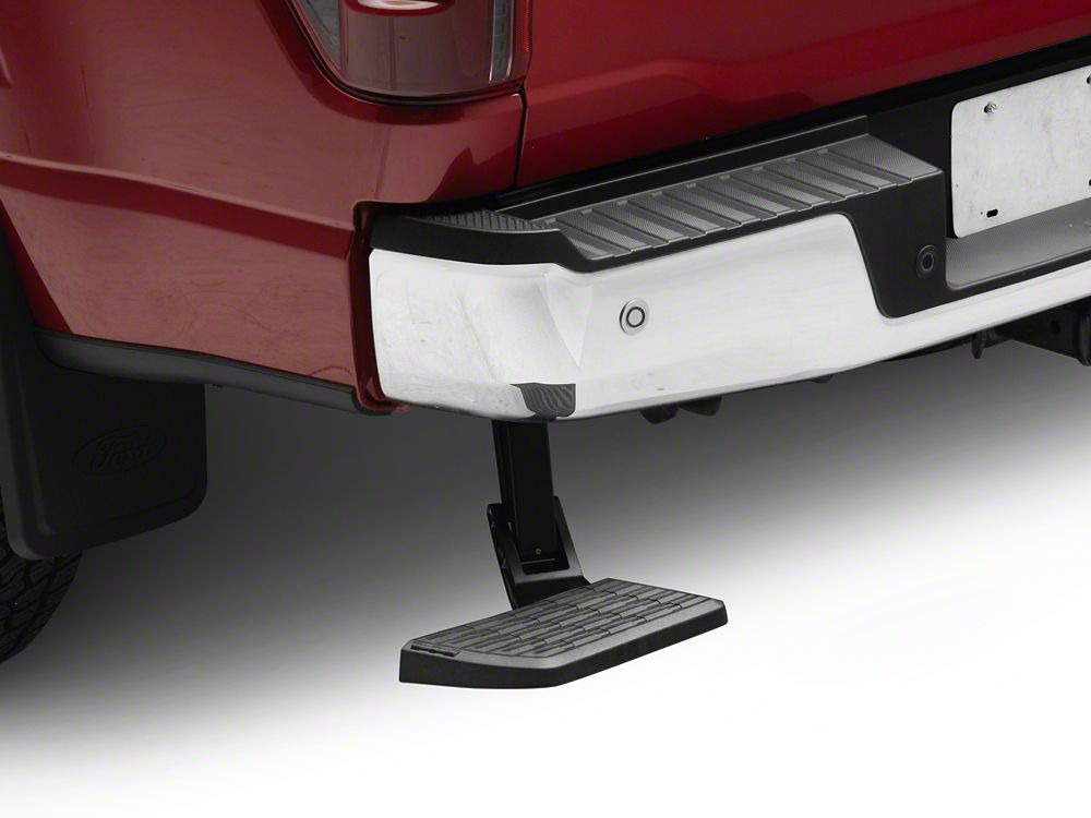RedRock Retractable Bed Step; Rear Mounted (21-26 F-150 w/o Factory Dual Exhaust)
