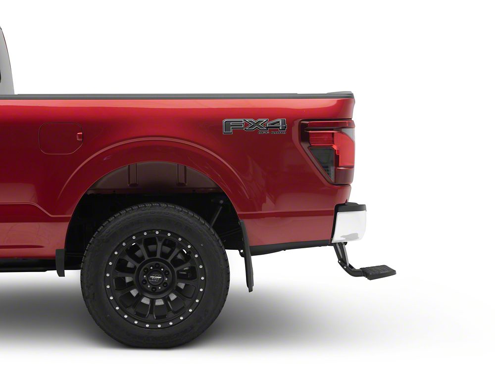 RedRock Retractable Bed Step; Rear Mounted (21-26 F-150 w/o Factory Dual Exhaust)