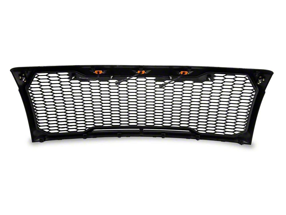 RedRock Baja Upper Replacement Grille with LED Lighting; Matte Black (09-14 F-150, Excluding Raptor)
