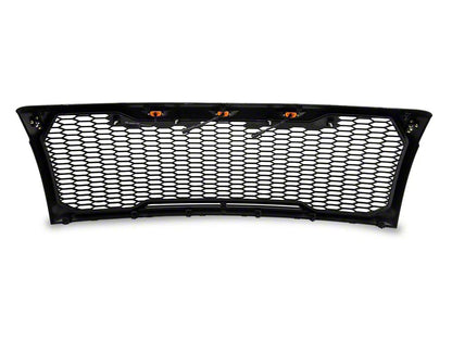 RedRock Baja Upper Replacement Grille with LED Lighting; Matte Black (09-14 F-150, Excluding Raptor)
