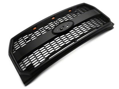 RedRock Baja Upper Replacement Grille with LED Lighting; Matte Black (15-17 F-150, Excluding Raptor)