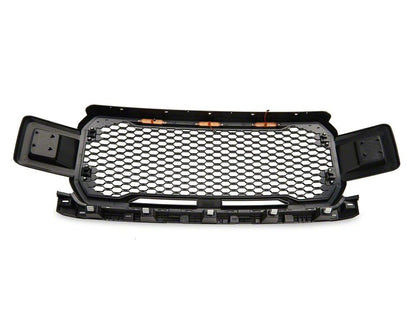 RedRock Baja Upper Replacement Grille with LED Lighting; Matte Black (18-20 F-150, Excluding Raptor)