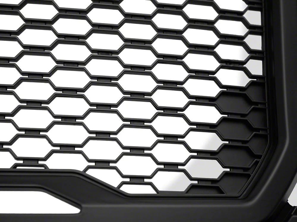 RedRock Baja Upper Replacement Grille with LED Lighting; Matte Black (18-20 F-150, Excluding Raptor)