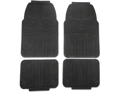 RedRock 4-Piece All-Weather Floor Mats; Black (Universal; Some Adaptation May Be Required)