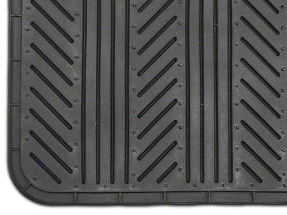 RedRock 4-Piece All-Weather Floor Mats; Black (Universal; Some Adaptation May Be Required)