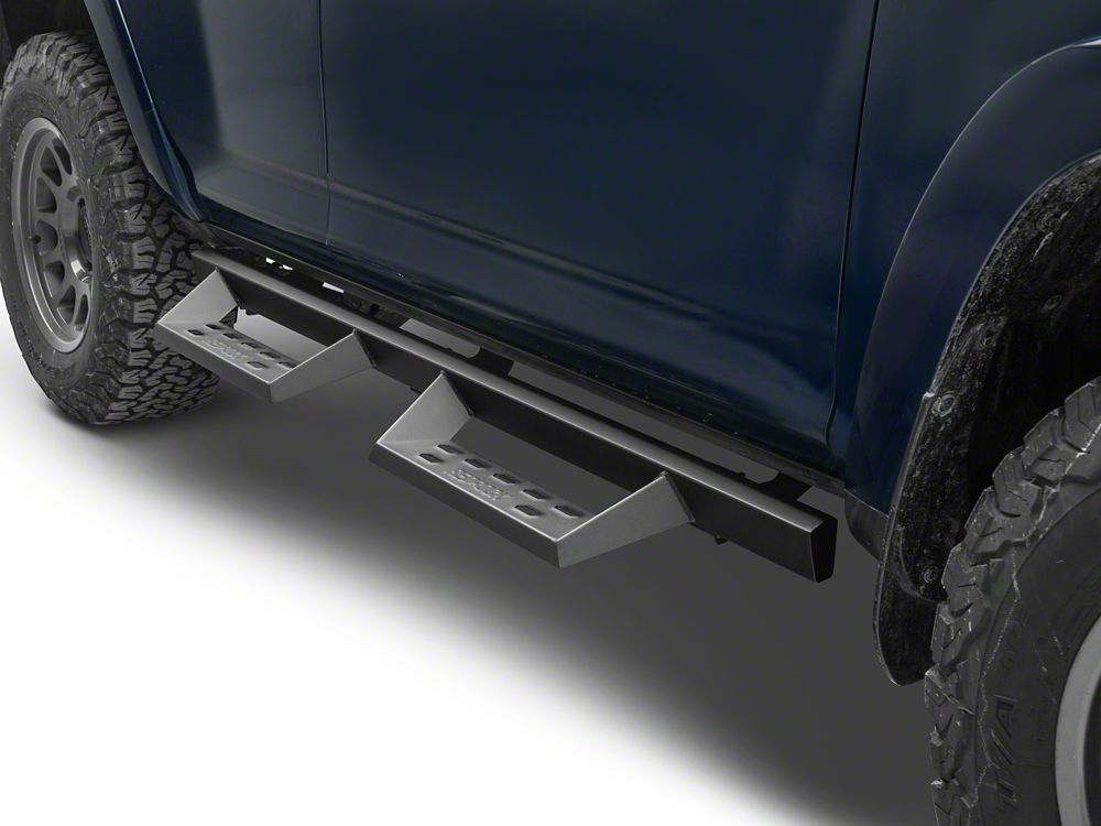 RedRock 4-Inch Drop TC1 Running Boards; Textured Black (10-24 4Runner, Excluding Limited, Nightshade, TRD Sport & 10-13 SR5)