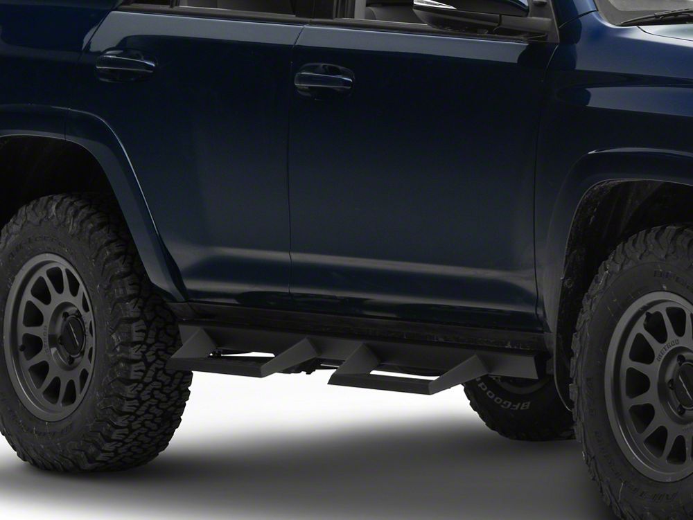 RedRock 4-Inch Drop TC1 Running Boards; Textured Black (10-24 4Runner, Excluding Limited, Nightshade, TRD Sport & 10-13 SR5)