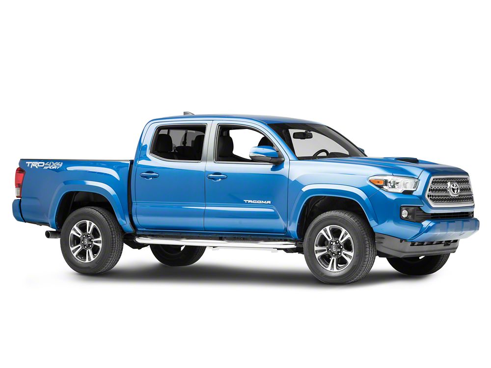 RedRock 3-Inch Side Step Bars; Stainless Steel (05-23 Tacoma Double Cab)