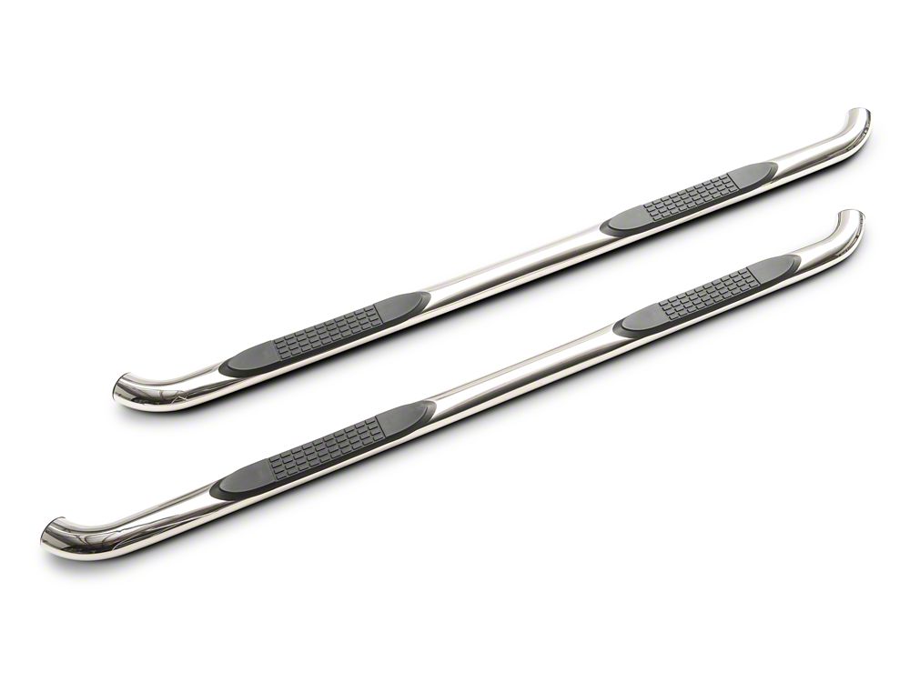 RedRock 3-Inch Side Step Bars; Stainless Steel (05-23 Tacoma Double Cab)