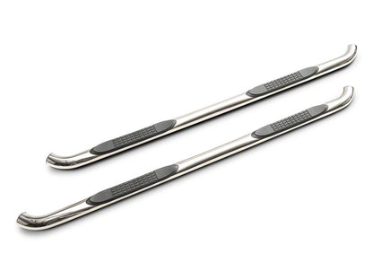 RedRock 3-Inch Side Step Bars; Stainless Steel (05-23 Tacoma Double Cab)