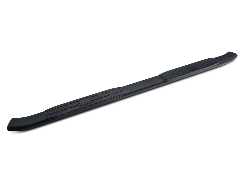 RedRock 4-Inch Oval Bent End PNC Side Step Bars; Black (05-23 Tacoma Access Cab)