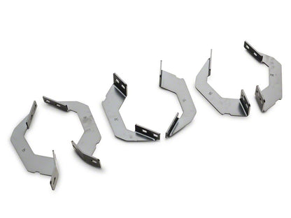 RedRock 4-Inch Oval Bent End PNC Side Step Bars; Stainless Steel (05-23 Tacoma Double Cab)