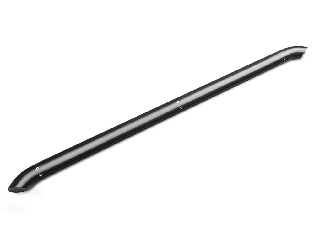 RedRock 4-Inch Oval Bent End Side Step Bars; Black (05-23 Tacoma Double Cab)