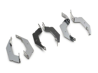 RedRock 4-Inch Oval Bent End Side Step Bars; Black (05-23 Tacoma Double Cab)