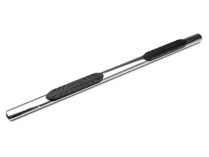 RedRock 4-Inch Oval Straight End Side Step Bars; Stainless Steel (05-23 Tacoma Double Cab)