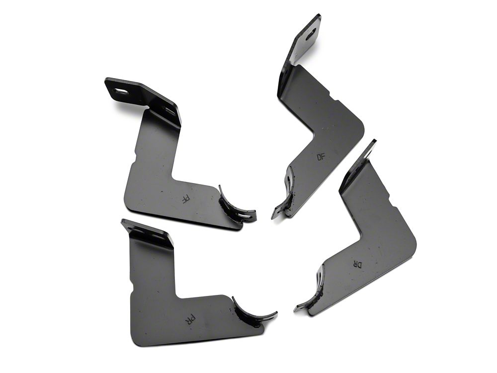 RedRock 4-Inch Oval Straight End Side Step Bars; Stainless Steel (05-23 Tacoma Double Cab)
