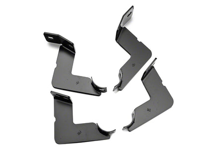 RedRock 4-Inch Oval Straight End Side Step Bars; Stainless Steel (05-23 Tacoma Double Cab)