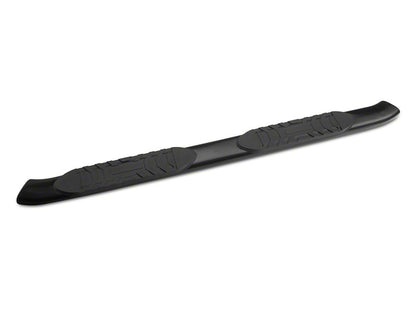 RedRock 5-Inch Oval Bent End Side Step Bars; Black (05-23 Tacoma Access Cab)