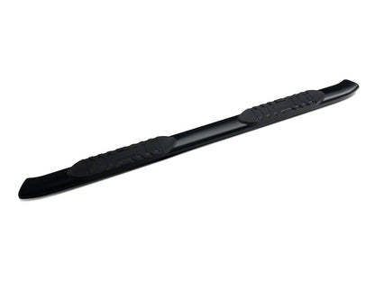 RedRock 5-Inch Oval Bent End Side Step Bars; Black (05-23 Tacoma Double Cab)