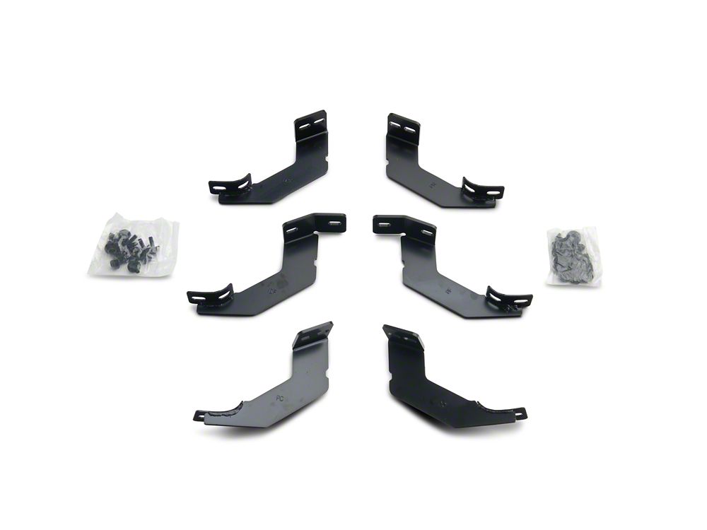 RedRock 5-Inch Oval Bent End Side Step Bars; Black (05-23 Tacoma Double Cab)