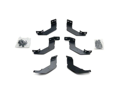 RedRock 5-Inch Oval Bent End Side Step Bars; Black (05-23 Tacoma Double Cab)