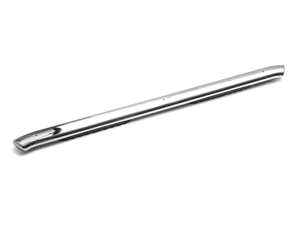 RedRock 5-Inch Oval Bent End Side Step Bars; Stainless Steel (05-23 Tacoma Double Cab)