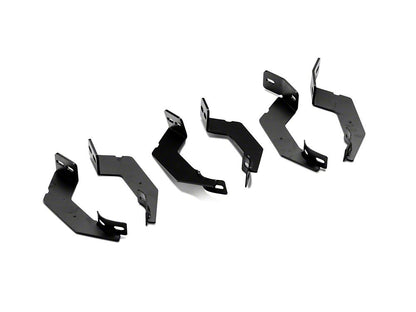 RedRock 5-Inch Oval Bent End Side Step Bars; Stainless Steel (05-23 Tacoma Double Cab)