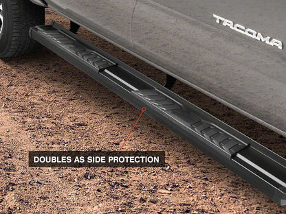 RedRock S6 Running Boards; Black (05-23 Tacoma Double Cab)