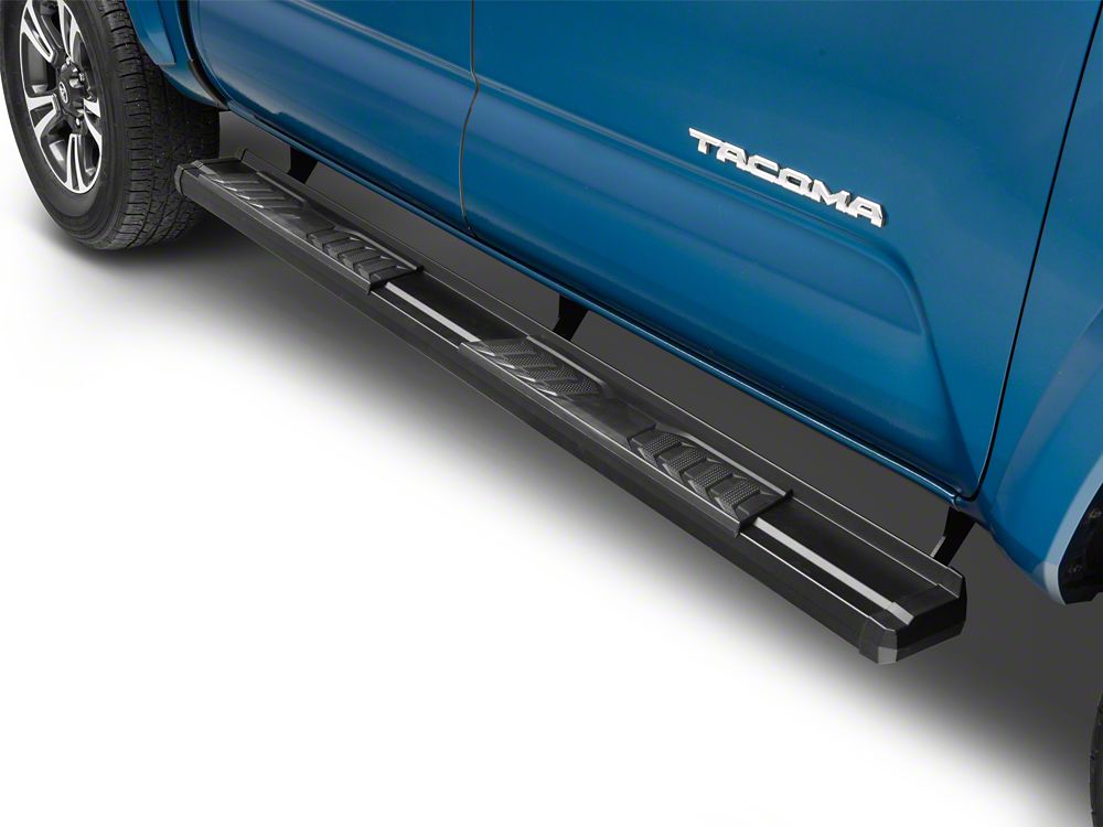 RedRock S6 Running Boards; Black (05-23 Tacoma Double Cab)