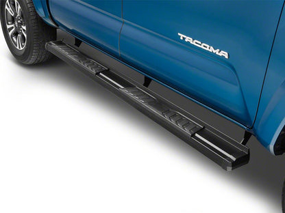 RedRock S6 Running Boards; Black (05-23 Tacoma Double Cab)