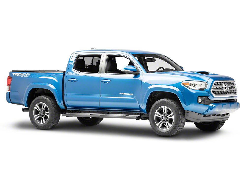 RedRock S6 Running Boards; Black (05-23 Tacoma Double Cab)