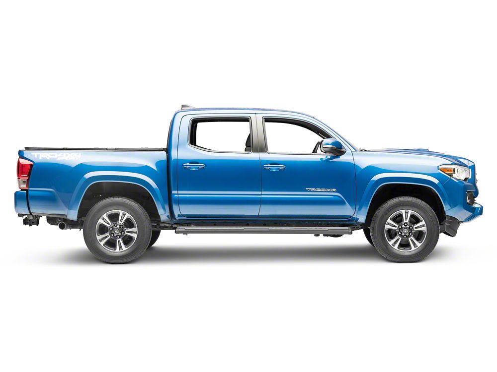 RedRock S6 Running Boards; Black (05-23 Tacoma Double Cab)