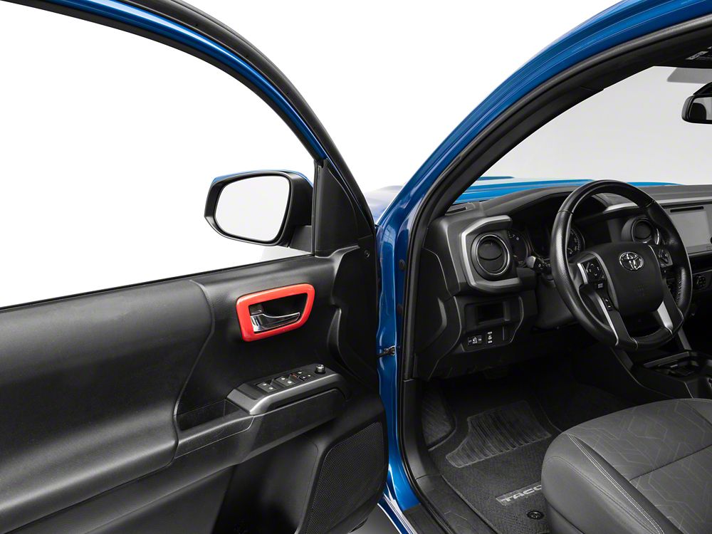 RedRock Front Door Handle Trim; Red (16-23 Tacoma)
