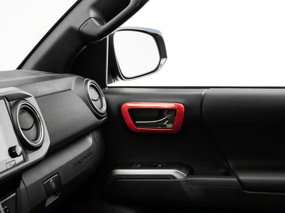 RedRock Front Door Handle Trim; Red (16-23 Tacoma)