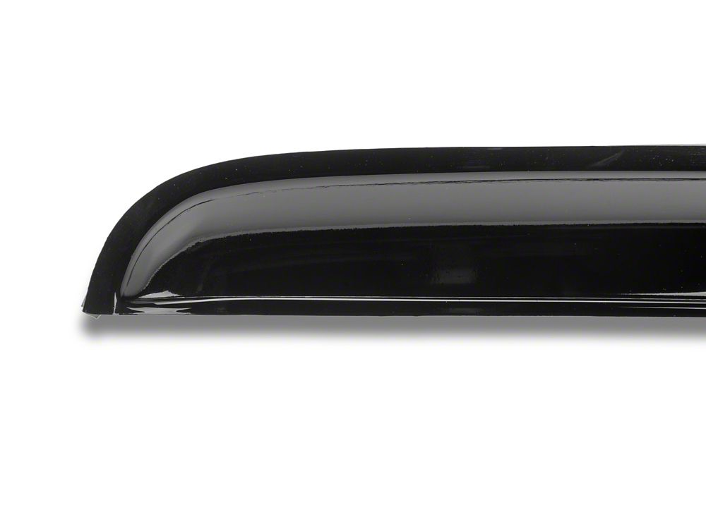 RedRock Low Profile Window Deflectors; Front and Rear; Gloss Black (16-23 Tacoma Double Cab)